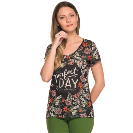 T- SHIRT CANTÃO SILK SATURDAY - PRETO