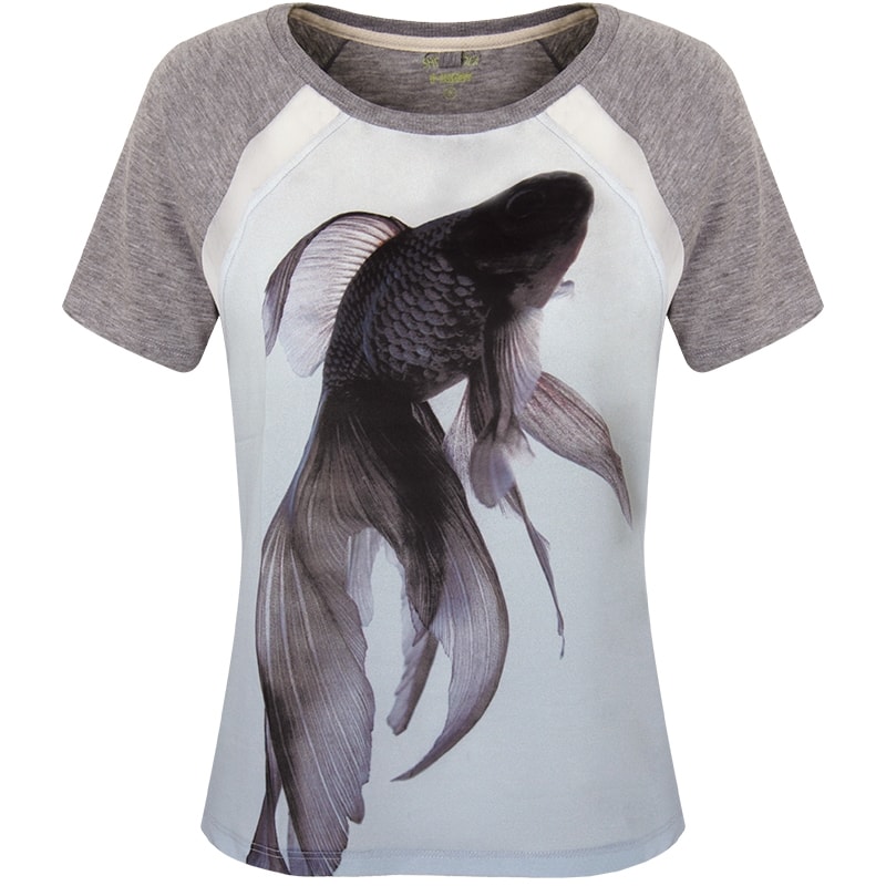 T-SHIRT CARPA - CINZA