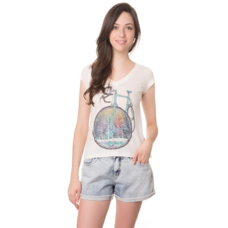 T-SHIRT GEKI SILK BICICLETA PARQUE - OFF WHITE
