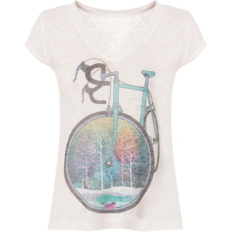 T-SHIRT GEKI SILK BICICLETA PARQUE - OFF WHITE