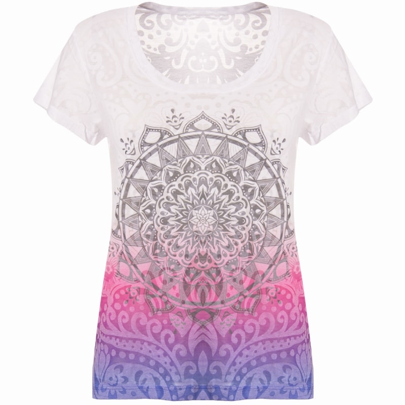 T-SHIRT MANDALA CAPITOLLIUM  BARRADO - BRANCO