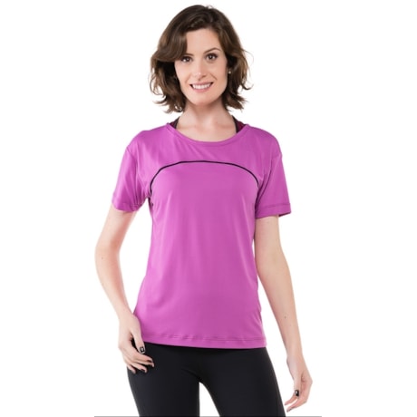T-SHIRT WALK TREND DETALHE PALA MC - ROSA