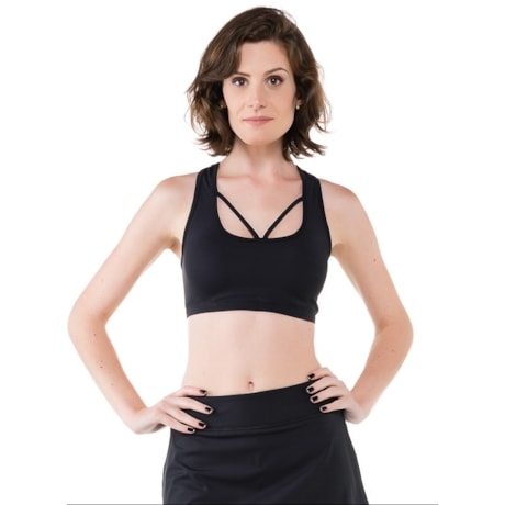 TOP NADADOR WALK TREND TIRAS - PRETO