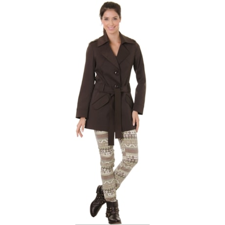 TRENCH COAT CLÁSSICO CURTO - VERMELHO