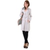 TRENCH-COAT GABARDINE 7/8 CINTO COM FIVELA - MARROM