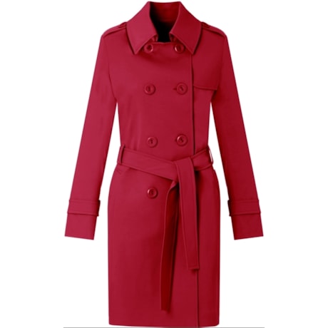 TRENCH COAT GABARDINE RIVIERA - VERMELHO