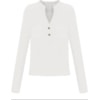 TRIBECA - CAMISA CREPE GOLA PADRE 2 BOLSOS - OFF WHITE
