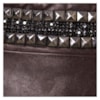 TRIBECA - SAIA EVASÊ COURO FAKE CÓS REBITE/STRASS - MARROM