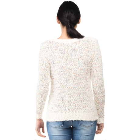 TRICO ALPELO MULTICOLOR DECOTE  CANOA - OFF WHITE TRICO ALPELO MULTICOLOR DECOTE  CANOA - OFF WHITE