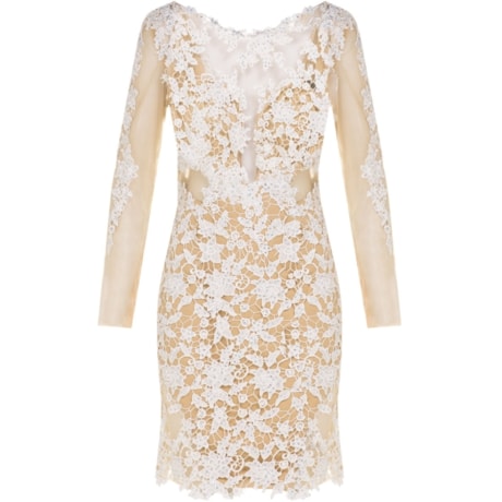 UNIQUE - VESTIDO DE FESTA CURTO TRANSPARÊNCIA TULE GUIPIR BORDADO - BRANCO UNIQUE - VESTIDO DE FESTA CURTO TRANSPARÊNCIA TULE GUIPIR BORDADO - BRANCO
