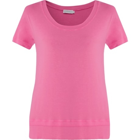 UTTTTO - BLUSA QUADRADA VISCOSE TINTURADA M/C CAETE - ROSA UTTTTO - BLUSA QUADRADA VISCOSE TINTURADA M/C CAETE - ROSA