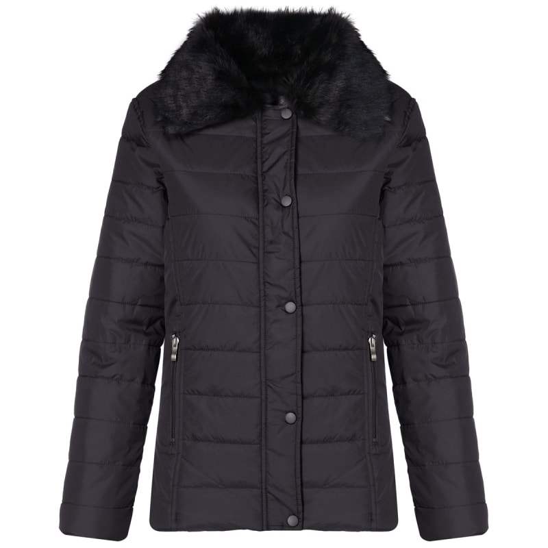 VERBELLA - JAQUETA VISTA COBERTA GOLA PELO - PRETO