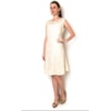 VESTIDO ACINTURADO DECOTE COM BÚZIOS - CRU