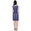 VESTIDO ADÉLIA LONGUETE TUBO C/ GUIPURE - MARINHO