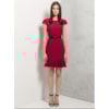 VESTIDO BABADO BARRA - VERMELHO