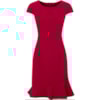 VESTIDO BABADO BARRA - VERMELHO