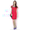VESTIDO BATA VOIL BARRADO - VERMELHO VESTIDO BATA VOIL BARRADO - VERMELHO