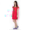 VESTIDO BATA VOIL BARRADO - VERMELHO VESTIDO BATA VOIL BARRADO - VERMELHO