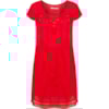 VESTIDO BATA VOIL BARRADO - VERMELHO VESTIDO BATA VOIL BARRADO - VERMELHO