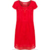 VESTIDO BATA VOIL BARRADO - VERMELHO