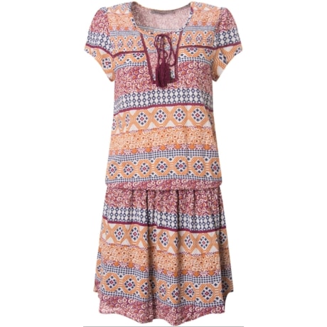 VESTIDO BLUSADO CAPITOLLIUM ÉTNICO - VINHO VESTIDO BLUSADO CAPITOLLIUM ÉTNICO - VINHO