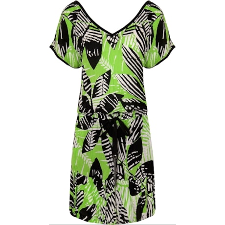 VESTIDO BLUSÊ BARRA C/ BABADO - VERDE
