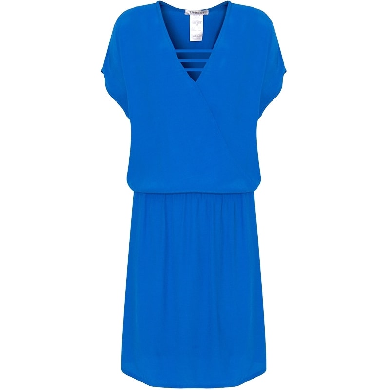 VESTIDO BLUSÊ CREPE - AZUL