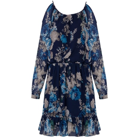 VESTIDO BLUSÊ SHIFFON - MARINHO VESTIDO BLUSÊ SHIFFON - MARINHO