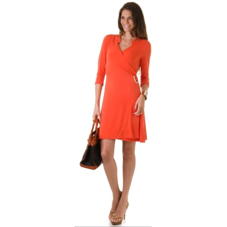 VESTIDO CACHE-COEUR TRANSPASSADO COM FIVELA AMOREMIO - PINK