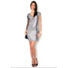 VESTIDO CACHE COUER C/ DOIS BOLSOS ESTAMPA GEOMÉTRICA - P&B