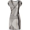 VESTIDO CACHE COUER C/ DOIS BOLSOS ESTAMPA GEOMÉTRICA - P&B