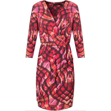 VESTIDO CACHE-COUER JERSEY MANGA 3/4 VERA - VERMELHO