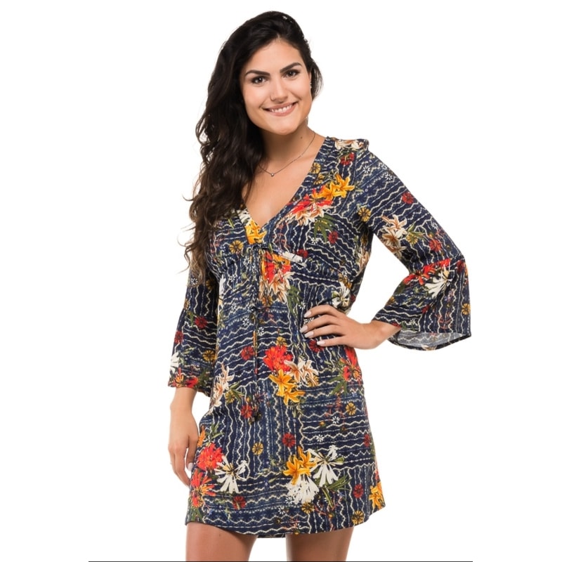 VESTIDO CANTÃO CURTO BLU - AZUL