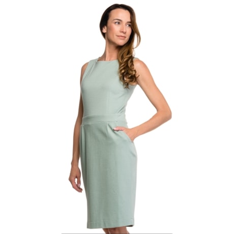 VESTIDO CAPITOLLIUM EXCLUSIVE TUBO RECORTES - VERDE ÁGUA