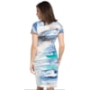 VESTIDO CAPITOLLIUM JERSEY ONDAS - AZUL