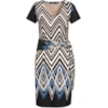 VESTIDO CAPITOLLIUM JERSEY ZIG ZAG - P&B VESTIDO CAPITOLLIUM JERSEY ZIG ZAG - P&B