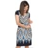 VESTIDO CAPITOLLIUM JERSEY ZIG ZAG - P&B VESTIDO CAPITOLLIUM JERSEY ZIG ZAG - P&B