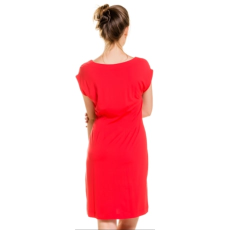 VESTIDO CAPTIVA CAPITOLLIUM EXCLUSIVE DECOTE V COM PENCE NA CINTURA - CORAL