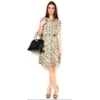 VESTIDO CETIM ANIMAL PRINT - OFF WHITE