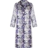 VESTIDO CHEMISE ESTAMP.RÉPTIL M.3/4 - AZUL