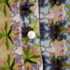 VESTIDO CHEMISE ESTAMPADO C/ MARTINGALE M 3/4 - LILÁS
