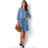 VESTIDO CHEMISE JEANS STONADO - JEANS