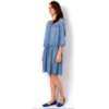 VESTIDO CHEMISE JEANS STONADO - JEANS