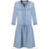 VESTIDO CHEMISE JEANS STONADO - JEANS