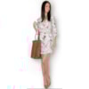 VESTIDO CHEMISE VISCOSE C/ ESTAMPA DE FOLHAS - VERDE