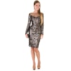 VESTIDO COM BORDADO ARABESCO E DECOTE COSTAS SENSUELLE - PRATA VELHA
