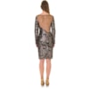 VESTIDO COM BORDADO ARABESCO E DECOTE COSTAS SENSUELLE - PRATA VELHA