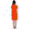 VESTIDO CREPE C/ PINGENTE NA GOLA - CORAL