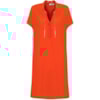 VESTIDO CREPE C/ PINGENTE NA GOLA - CORAL