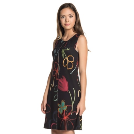 VESTIDO CURTO BORDA BARROCA BELLE - PRETO
